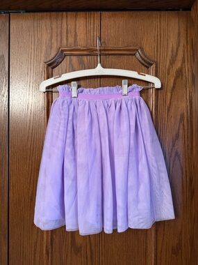 Girls Pastel Lilac Soft Tulle Circle Skirt size 8